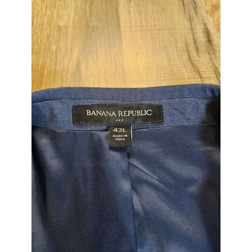 Banana Republic Blue Blazer Sports Coat Men's Size 42 Long - Picture 2 of 5